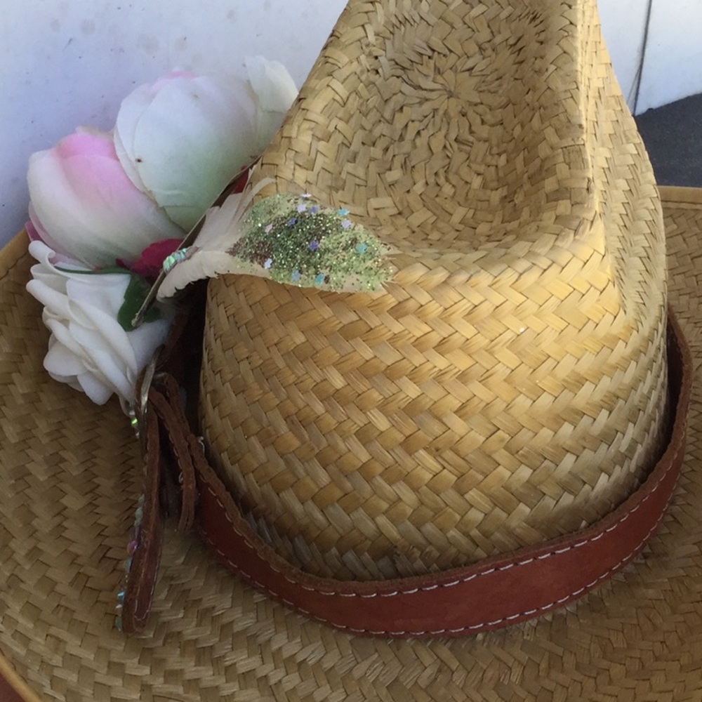 OOAK artisan western hat band cowgirl festival rodeo Coachella boho chic market - Picture 6 of 12